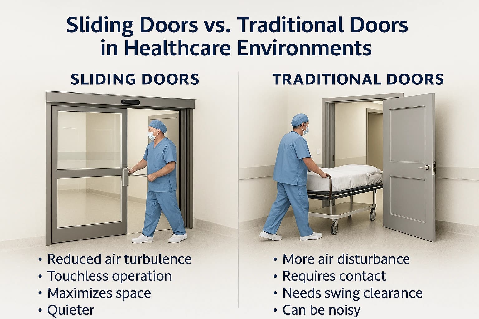 Sliding Doors vs. Traditional (Hinged) Doors in Healthcare Environments